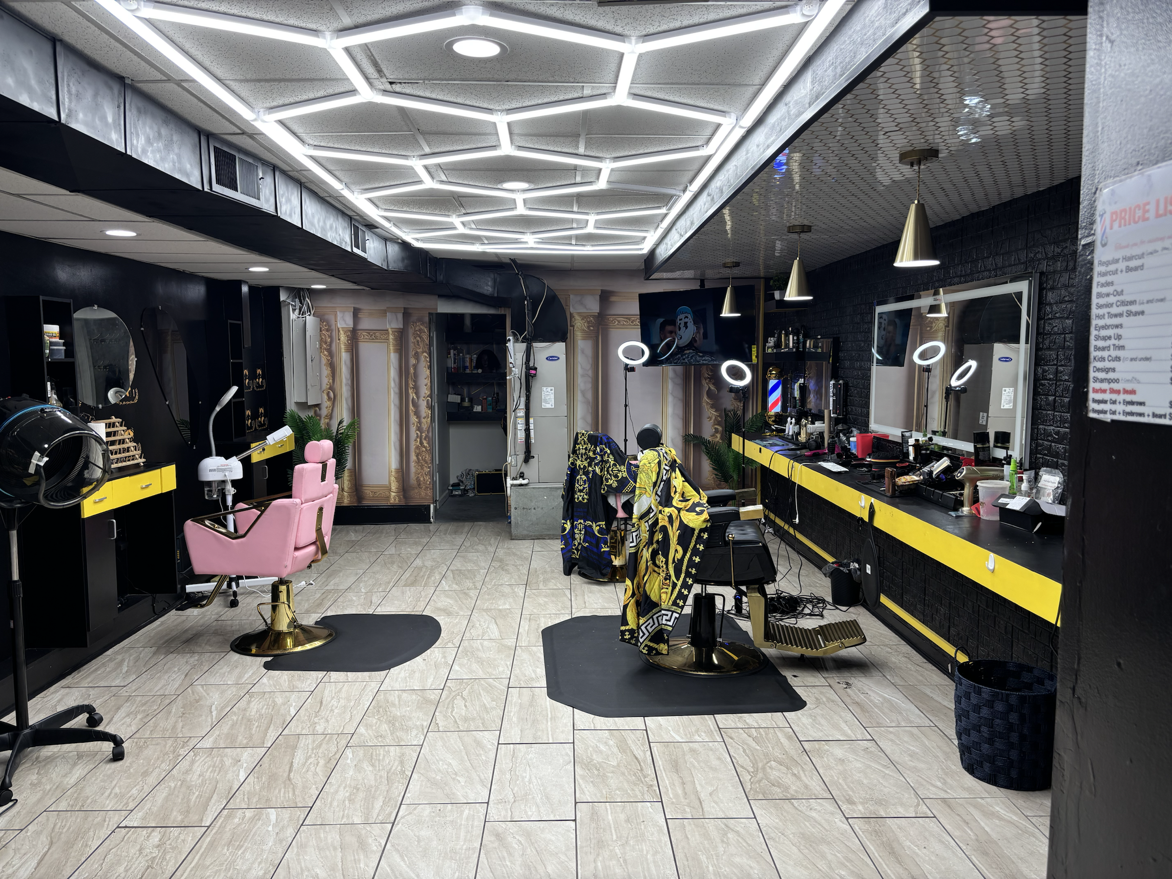 Interior of The Most Gifted Palms barbershop